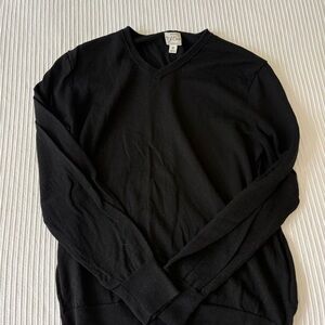 J. Crew Black V-Neck Men's Sweater